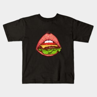 Lips-burger Kids T-Shirt